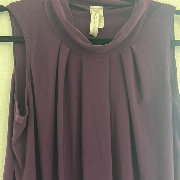 NWT Sleeveless Pleated Blouse - Picture 2 of 5